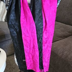 Elegant Black and Pink Scarf